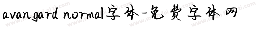 avangard normal字体字体转换